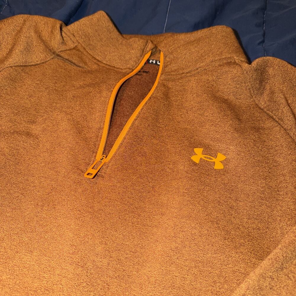 Under Armour Mens 2XL 1/4 Zip Performance Pullover Brown